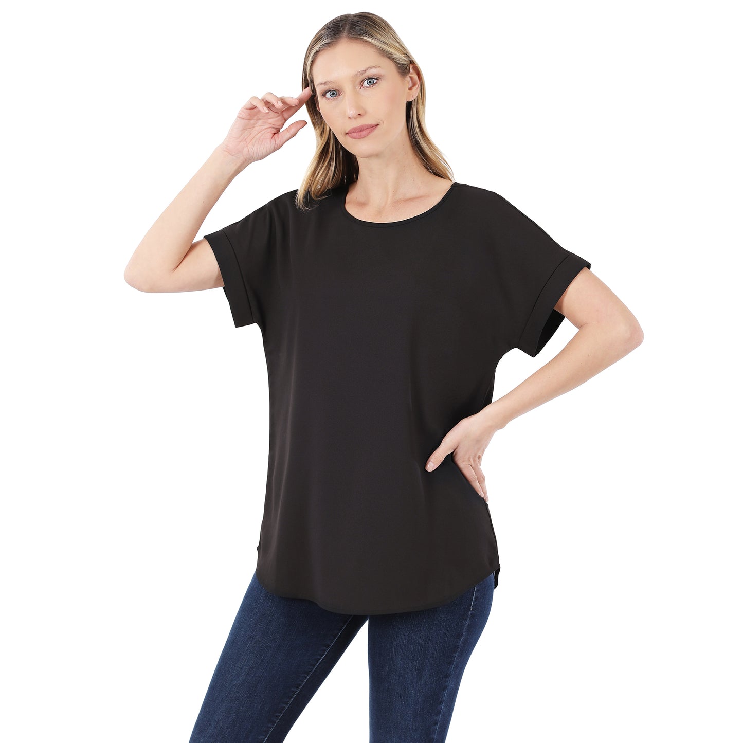 Zenana Millie Boat Neck Top Black *FINAL SALE*